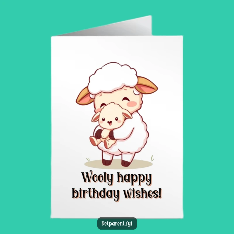 Free Printable Birthday Card: Adorable Sheep Puppy Love, Funny Downloadable Gift
