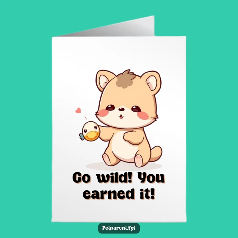 Free Printable Fun Congrats Card - Funny Downloadable for Playful Victories, Print at Home