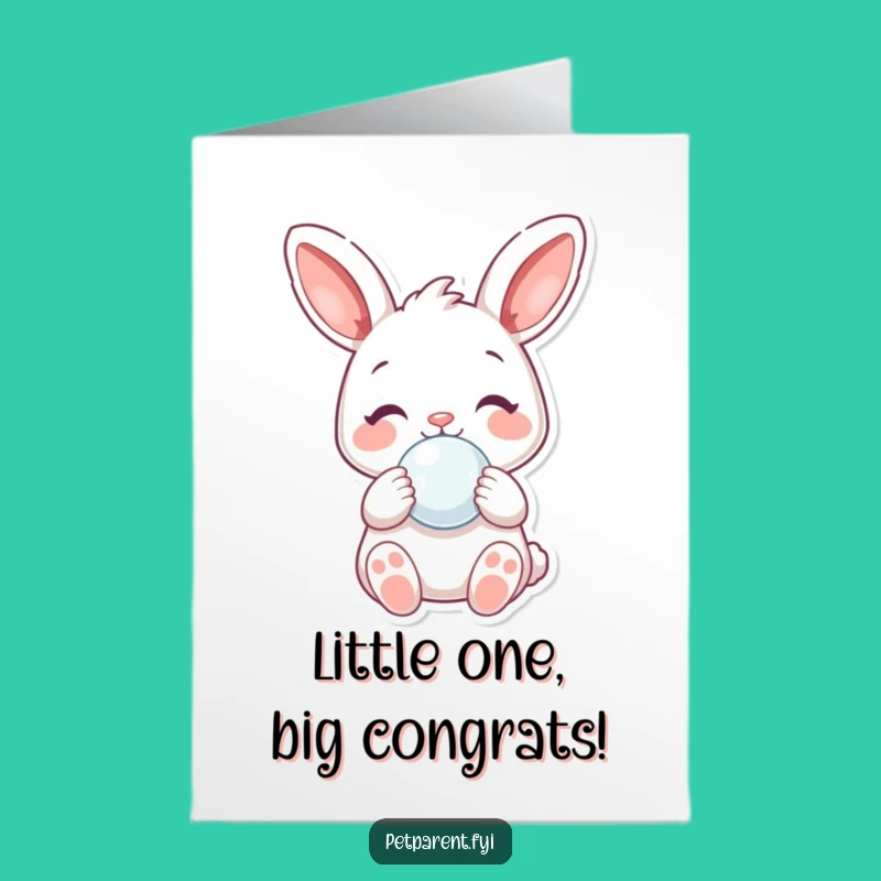 Free Printable Congrats Card: Bunny Baby, Sweet Downloadable Gift