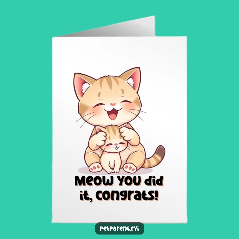 Free Printable Cat Congratulations Card: New Kitten - Funny Downloadable Gift