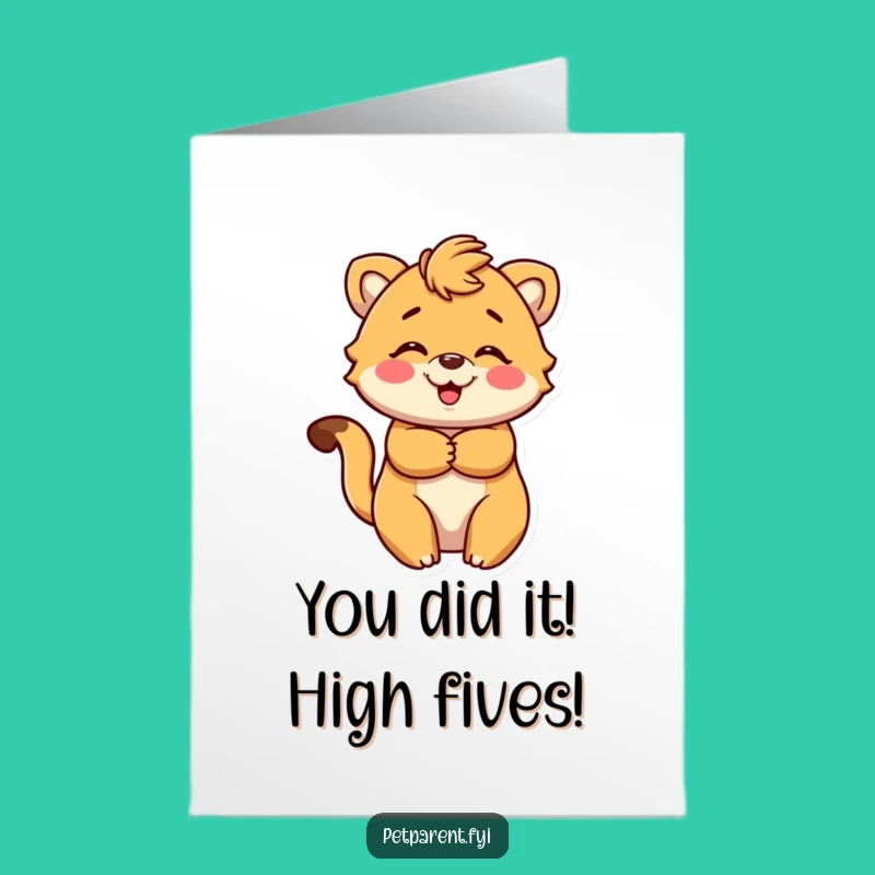 Free Printable Animal Embrace Card: Funny Congratulations Downloadable Gift for Any Occasion