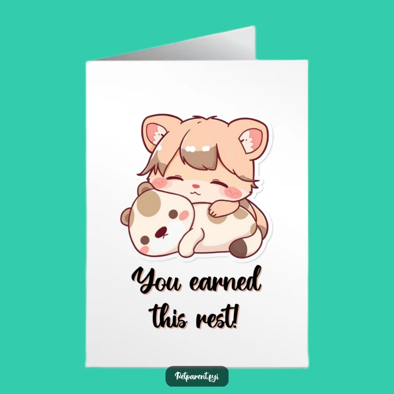 Free Printable Peaceful Pet Congratulations Card: Funny Downloadable Joy of Companionship