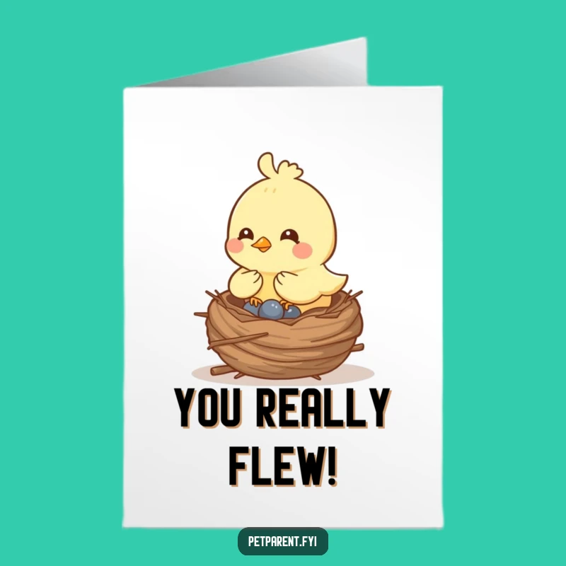 Free Printable Bird Congrats Card: New Home Nest Celebration