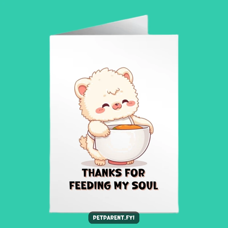 Free Printable Thank You Card: Chef Creature's Food Fumble
