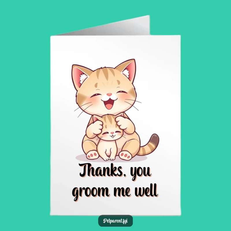 Free Printable Cat Thank You Card: Kitten Care - Funny Downloadable Gift