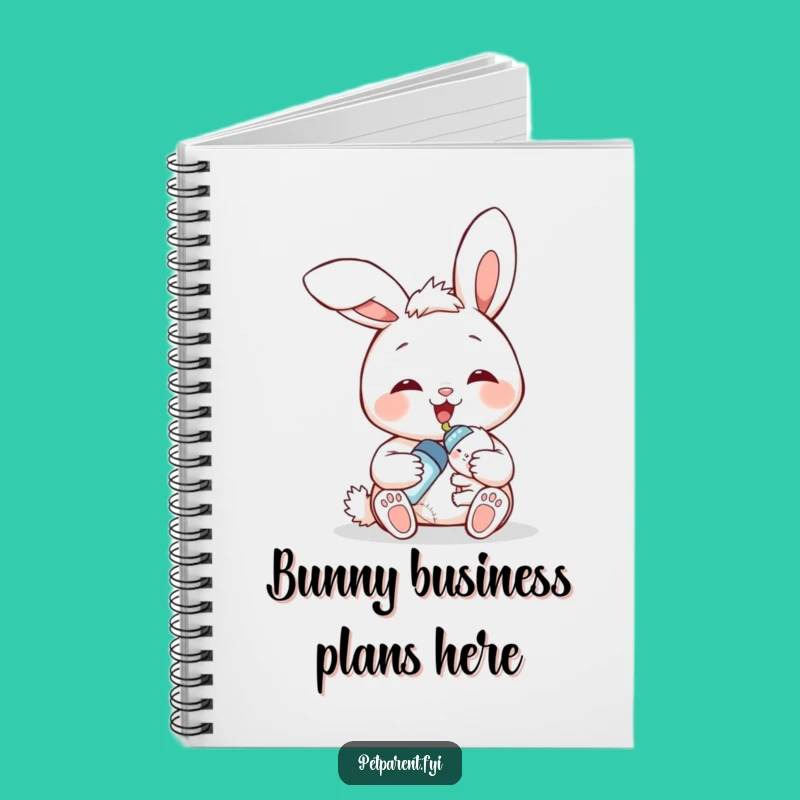 Funny Bunny Feeding Notebook - Cute Journal for Moms & Perfect Gift Idea