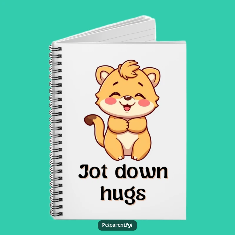 Funny Animal Embrace Notebook: Jot Down Ideas, Cute Character Cover, Great Funny Gift