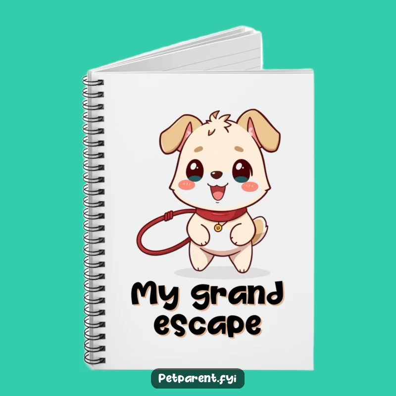 Funny Dog Leash Notebook: Happy Animal Journal For Pet Adventures