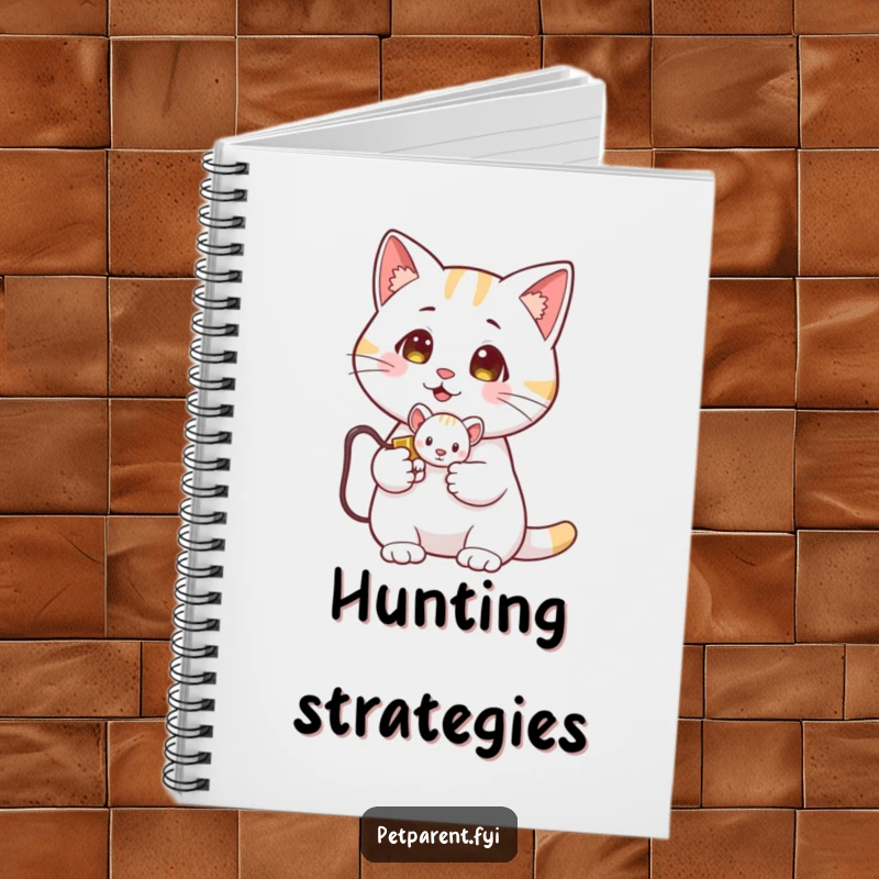 Funny Cat Notebook: A proud cat holds a tiny toy mouse, a humorous cover for your notes and ideas.