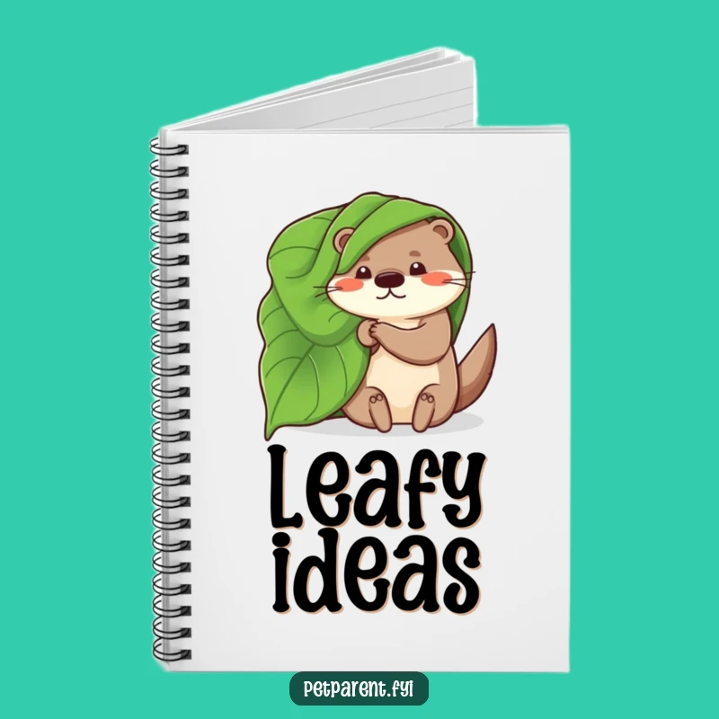 Funny Otter Notebook: Whimsical Leaf Blanket Journal, Charming Humorous Gift