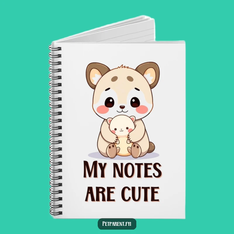 Funny Cute Animal Notebook: Cuddling Creature, Jot Down Sweet Thoughts