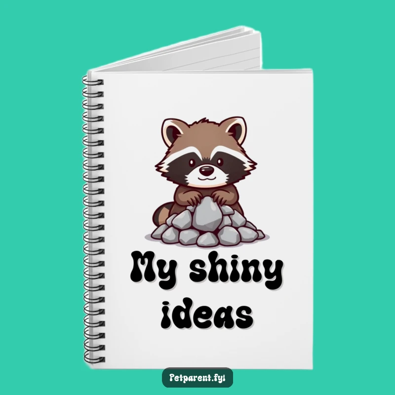 Funny Raccoon Journal: Shiny Rock Notes - Creative Gift Idea