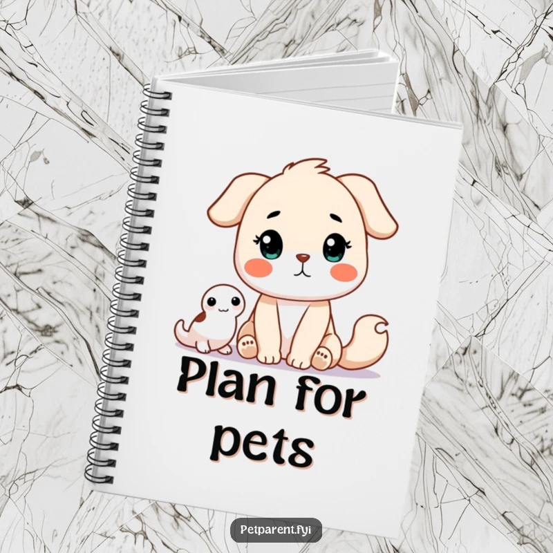 Funny Notebook with a patient animal character waiting for a pet on the cover. A charming funny gift for journaling and organization.