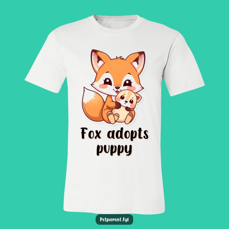 Funny Fox and Puppy T-Shirt: Adorable Animal Tee for a Joyful Look