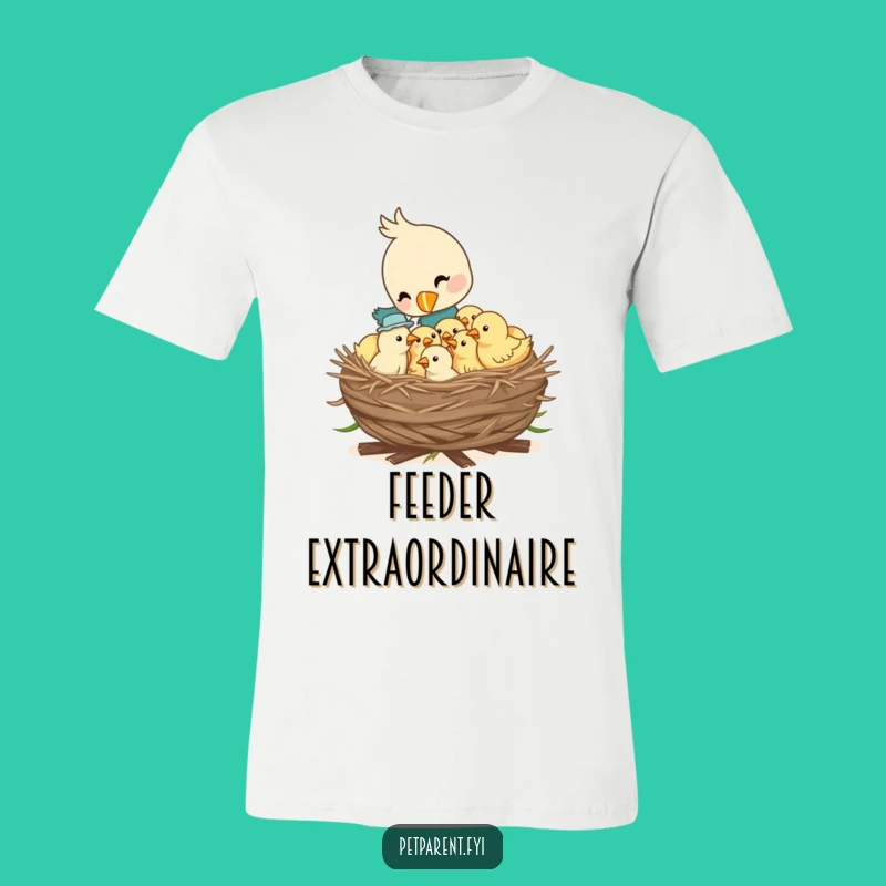Funny Bird T-Shirt: Nestling Feeding Tee, Best Funny Gift for Avian Fans