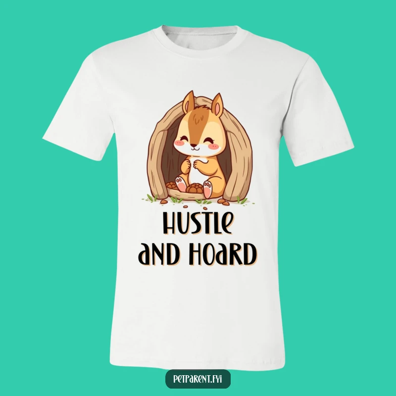 Funny Squirrel Builder Tee: Wearable Cartoon Character Pride for Doers