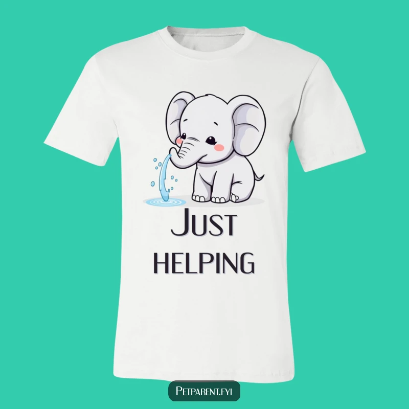 Funny Kawaii Elephant T-Shirt: Water Spraying Friend Tee - Cute & Kind Gift Shirt