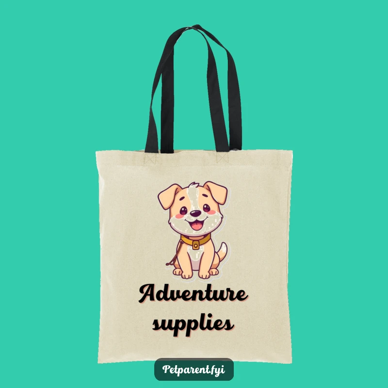 Funny Happy Dog Tote Bag: Carry Your Love for Walks Hilariously.
