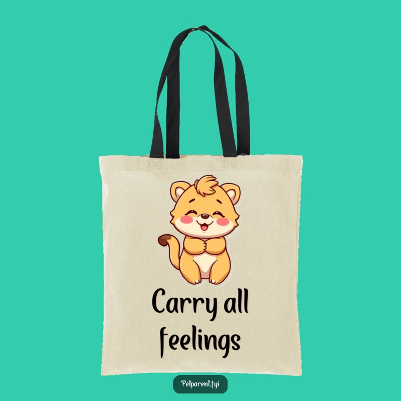 Funny Animal Hug Tote Bag: Carry Joy, Adorable Character Print, Your New Funny Gift