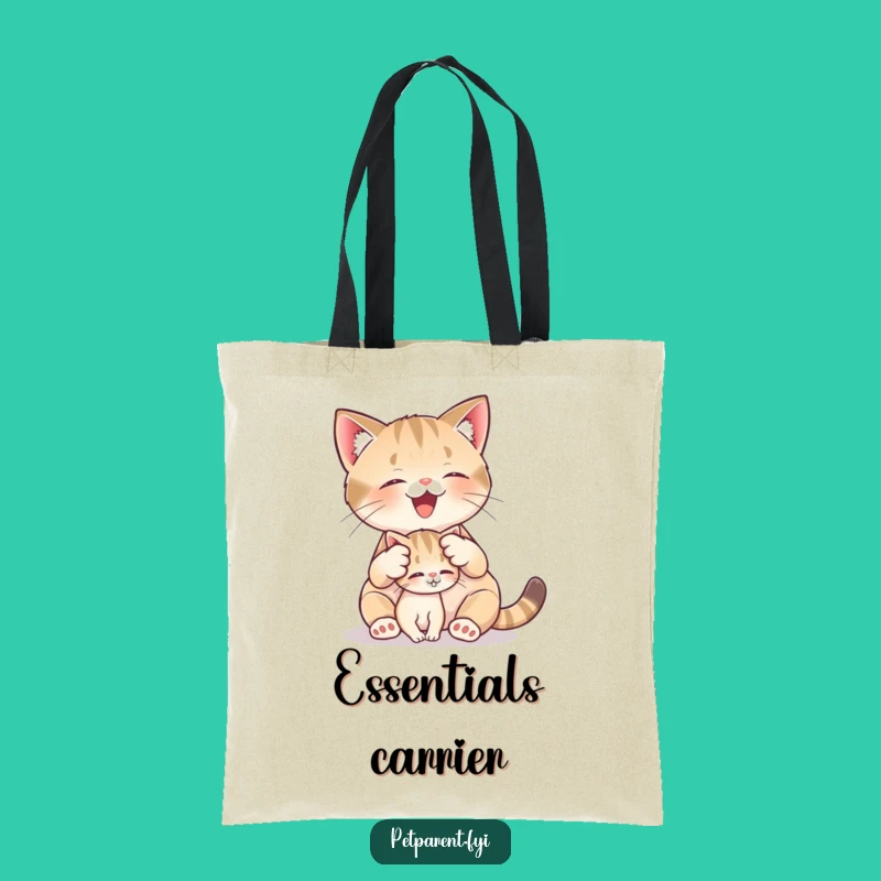 Funny Cat Tote Bag: Kitten Grooming Accessory, Chic Funny Gift for Cat Ladies