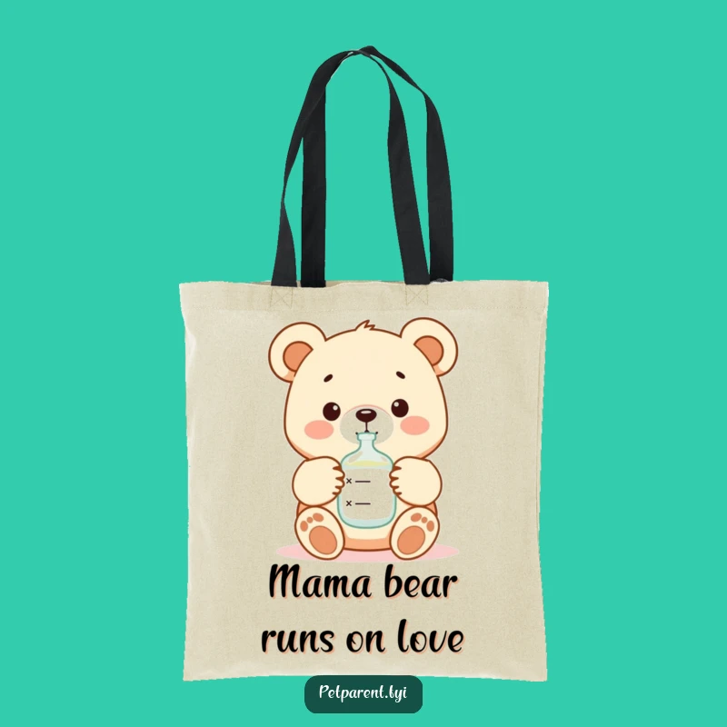 Funny Bear Formula Tote Bag: Stylish Cartoon Character Accessory for Parents