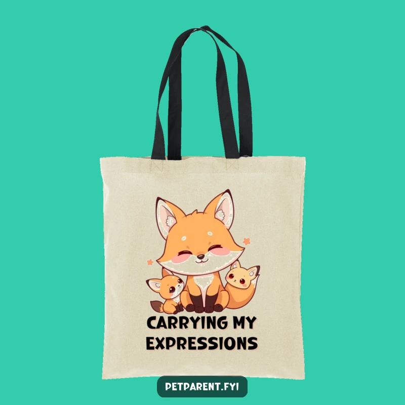 Funny Fox Tote Bag: Playful Silly Face, Chic and Humorous Shopping Gift