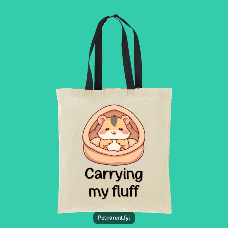 Funny Hamster Tote Bag: Cozy Bed Builder - Humorous Carry-all