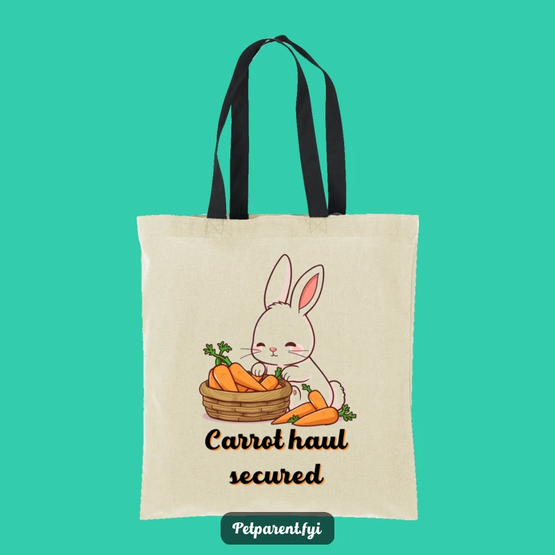 Funny Patient Rabbit Tote Bag - Carry Your Veggies With Wholesome Charm