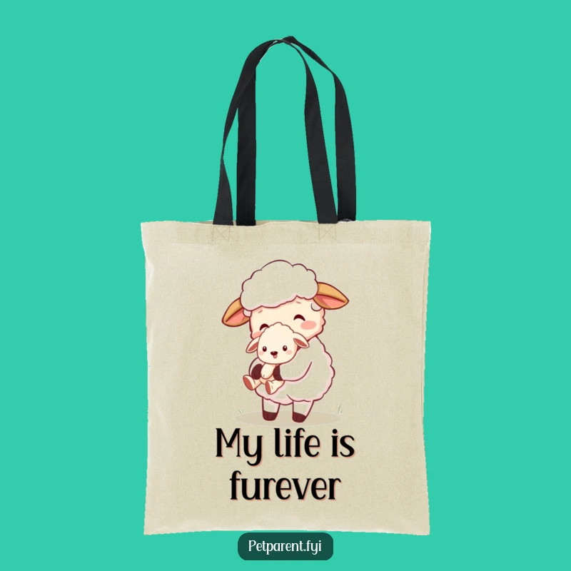 Funny Sheep Puppy Tote Bag: Stylish Cartoon Character Accessory for Daily Errands