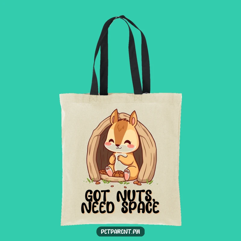 Funny Squirrel Builder Tote Bag: Stylish Cartoon Character Accessory for Projects